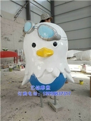 玻璃鋼卡通企鵝雕塑廠家_廣西玻璃鋼卡通企鵝雕塑